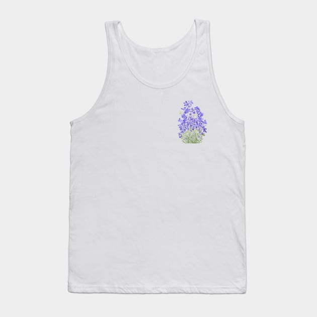 purple wild flower watercolor painting Tank Top by colorandcolor